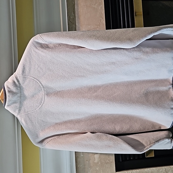 Eddie Bauer Cream Waffle Pattern pullover Size M - Picture 4 of 8